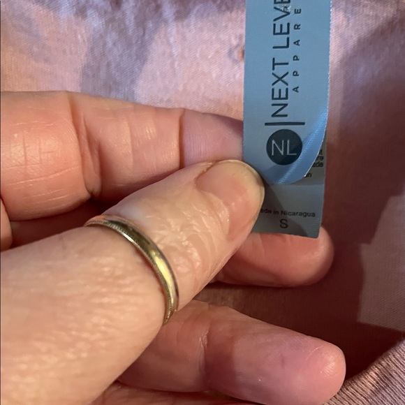 Next Level Apparel Peach Graphic V-Neck T-Shirt - Picture 2 of 5